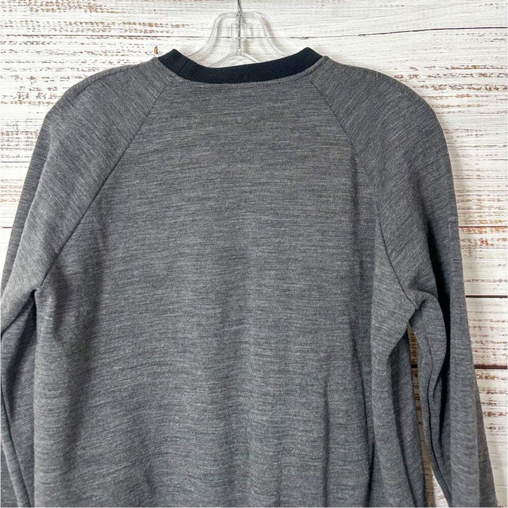 Joseph Wool Blend Crew Neck Long Sleeve Sweatshirt Gray Black Size 36 - Picture 11 of 12